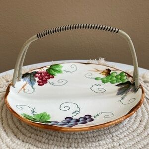 Vintage LEFTON Grapes And Vines Berry Harvest Tray